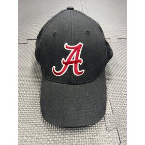 Alabama Crimson Tide Black Adjustable Baseball Hat With Embroidered Logo